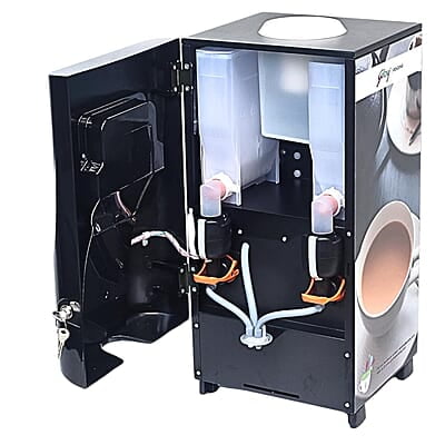 Godrej Vending Godrej Ecostar Coffee Tea Vending Machine Two Canisters Based Tabletop Automatic Instant Premix Brews