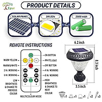 Solar Main Gate Light for Home Garden Outdoor Decoration Waterproof Solar Gardern Light
