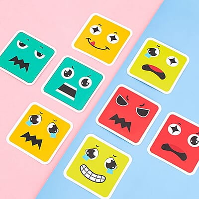 Emoji Cube Face Change Game for Kids, Learning Educational Emotion Change Blocks, Cute Face Changing Cube, Expressions Puzzles Toy for Kids Ages 3 Years and Up 54 Cards Emoji Cube Face Change Game for Kids, Learning Educational Emotion Change Blocks, Cute Face Changing Cube, Expressions Puzzles Toy for Kids Ages 3 Years and Up 54 Cards