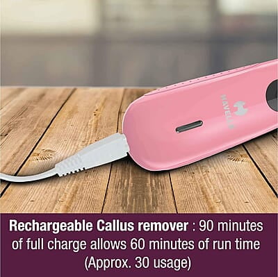Havells Rechargeable Callus Remover Professional Pedi feet Care for Cracked Heels Havells Rechargeable Callus Remover Professional Pedi feet Care for Cracked Heels