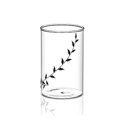 Borosil Vision Black Krip 295 ml Set of 6 pcs Transparent Drinking Glass |Borosilicate Glass Tumblers for Water, Cold Drinks, Juice| Flame Proof, Microwave & Dishwasher Safe | for Daily use & Gifting