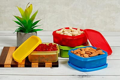 Varmora V Fresh 250 ml Set of 11 FDA Approved BPA-Free Fun Colors Fresh and Hygienic Food Storage Container