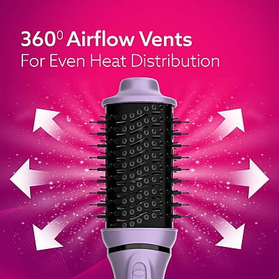 AGARO HV2179 Lite 2 in 1 Hair Volumizer Brush + Hair Dryer for Women, 1200W Motor 360 Degree Air Flow