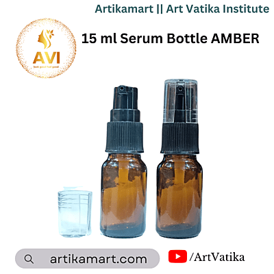 15 ml Serum Bottle AMBER Brown 18mm NECK 15 ml Serum Bottle AMBER Brown 18mm NECK