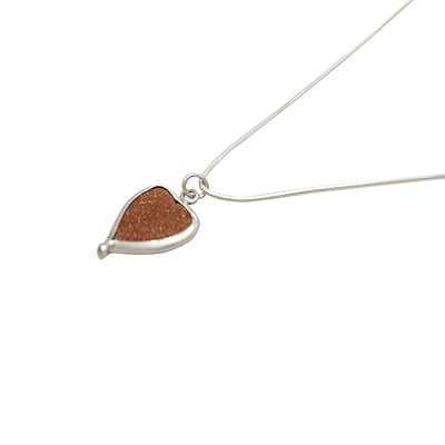 Silver Chain with Rajavarthi Stone Pendant