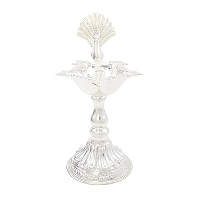 Traditional Peacock Kuthu Vilakku Diya Traditional Peacock Kuthu Vilakku Diya