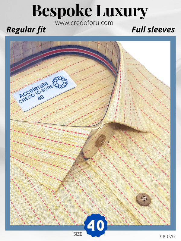 Red & Yellow Stripe Formal Shirt
