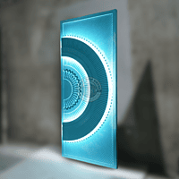 3D Designer Door with LED Glow and Emerald Satin Finish