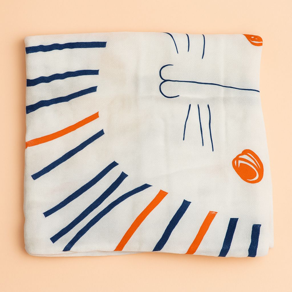 Premium Bamboo Cotton Muslin Swaddle Blanket – 110x110cm Premium Bamboo Cotton Muslin Swaddle Blanket – 110x110cm