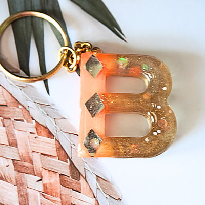 'B' ESPEJO LETTER KEYCHAIN (LKB00033)