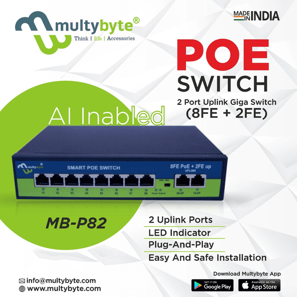 MULTYBYTE 8 PORT POE SWITCHES MULTYBYTE 8 PORT POE SWITCHES