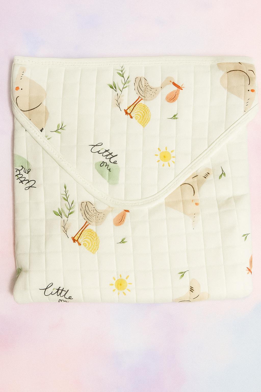 Muslin Hooded Baby Blanket (85x85 cm) – Soft, Organic, Assorted Design