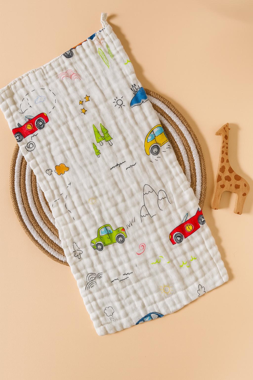 Premium Crinkled Muslin Burp Cloths (Pack of 2)