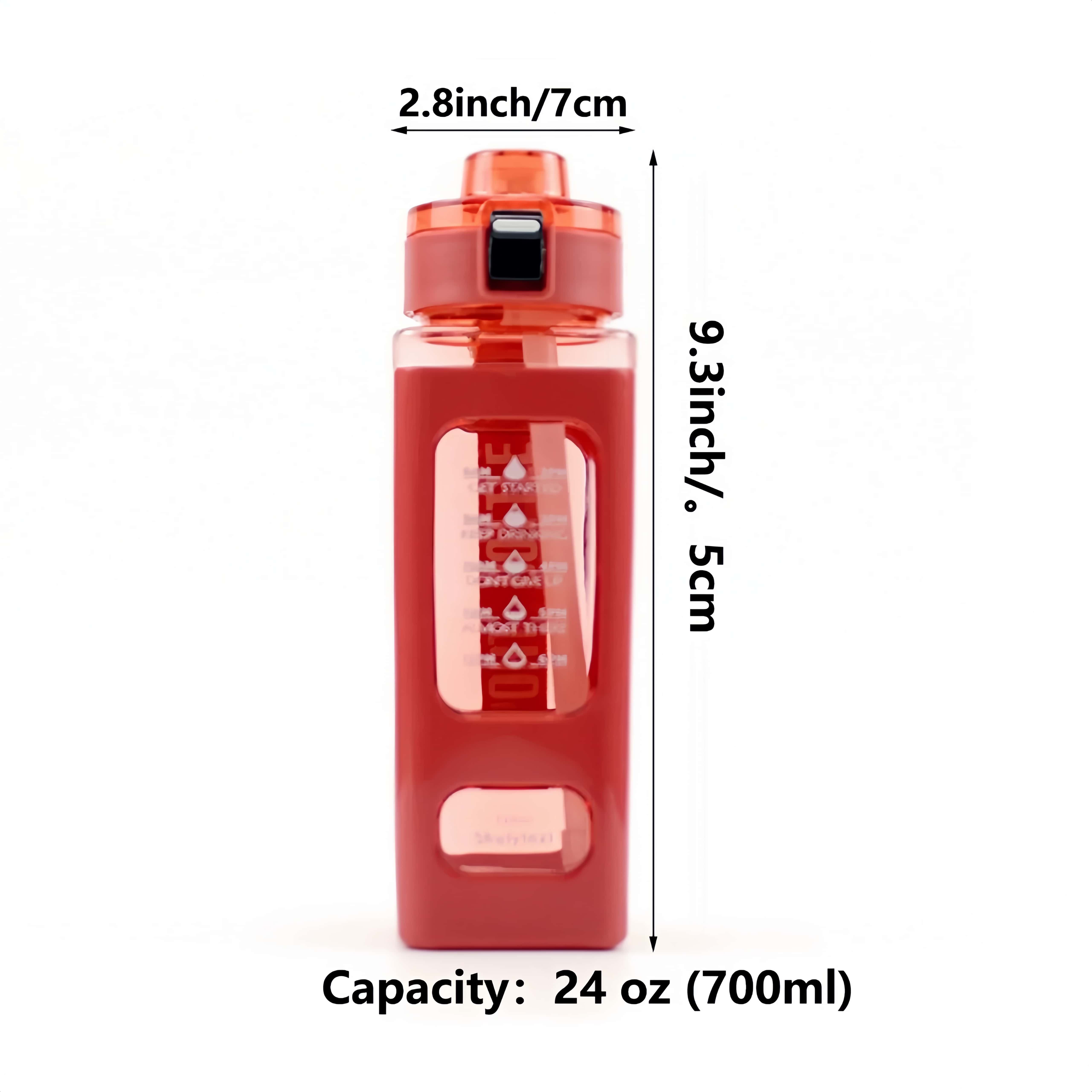 New Square Plastic Straw Double Layer Mug, Portable Sports Water Bottle for Students BPA Free New Square Plastic Straw Double Layer Mug, Portable Sports Water Bottle for Students BPA Free