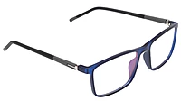 Unisex Rectangular Spectacle Frame. Matte Blue Color Rim. Size-MEDIUM.