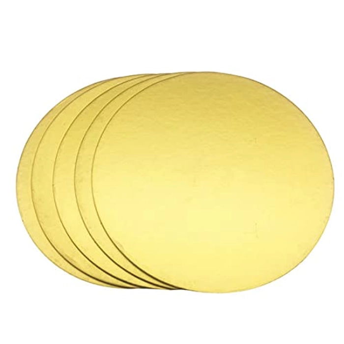 8 Inch Round Mdf Cake Base Gold | Pack of 10 8 Inch Round Mdf Cake Base Gold | Pack of 10