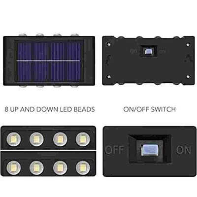 Jaguar 8 lence solar up down wall light Outdoor Solar Waterproof for Fence Jaguar 8 lence solar up down wall light Outdoor Solar Waterproof for Fence