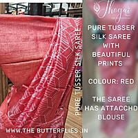 PURE TUSSER SILK SAREE ssgSTUS22506
