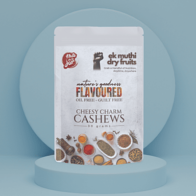 Ek Muthi Dryfruits Oil Free Flavoured Cheesy Charm Cashew 30 Grams