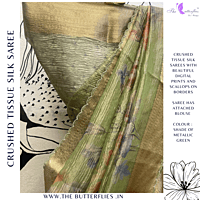 CRUSHED TISSUE SILK SAREE DVFSTES23769 CRUSHED TISSUE SILK SAREE DVFSTES23769