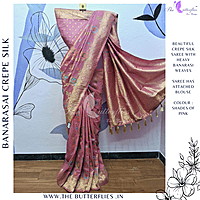 BANARASI CREPE SILK SAREE DCMSBNS24294 BANARASI CREPE SILK SAREE DCMSBNS24294