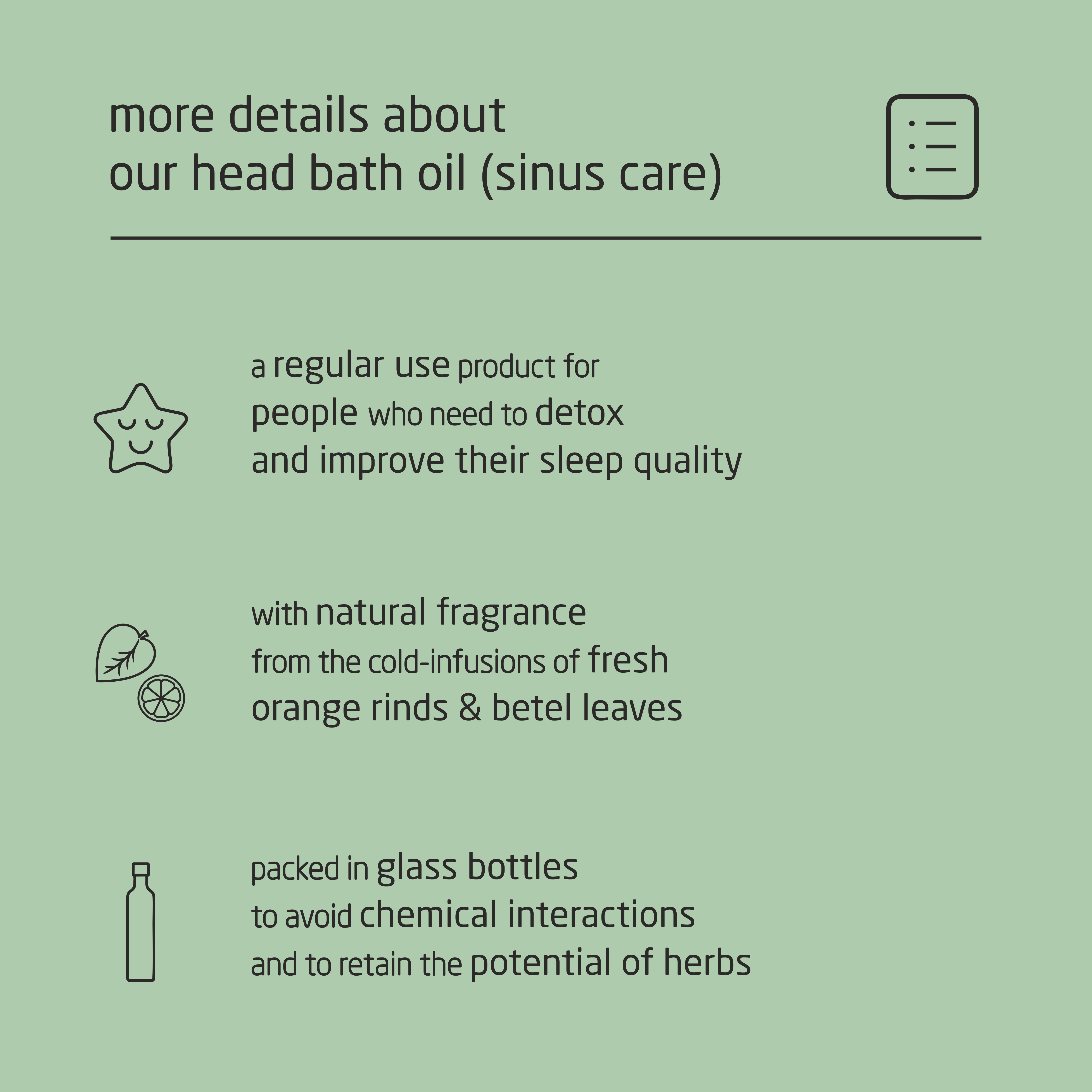 Premium Herbal Cold-Infused Head Bath Oil (Sinus Care) - 100ml Premium Herbal Cold-Infused Head Bath Oil (Sinus Care) - 100ml