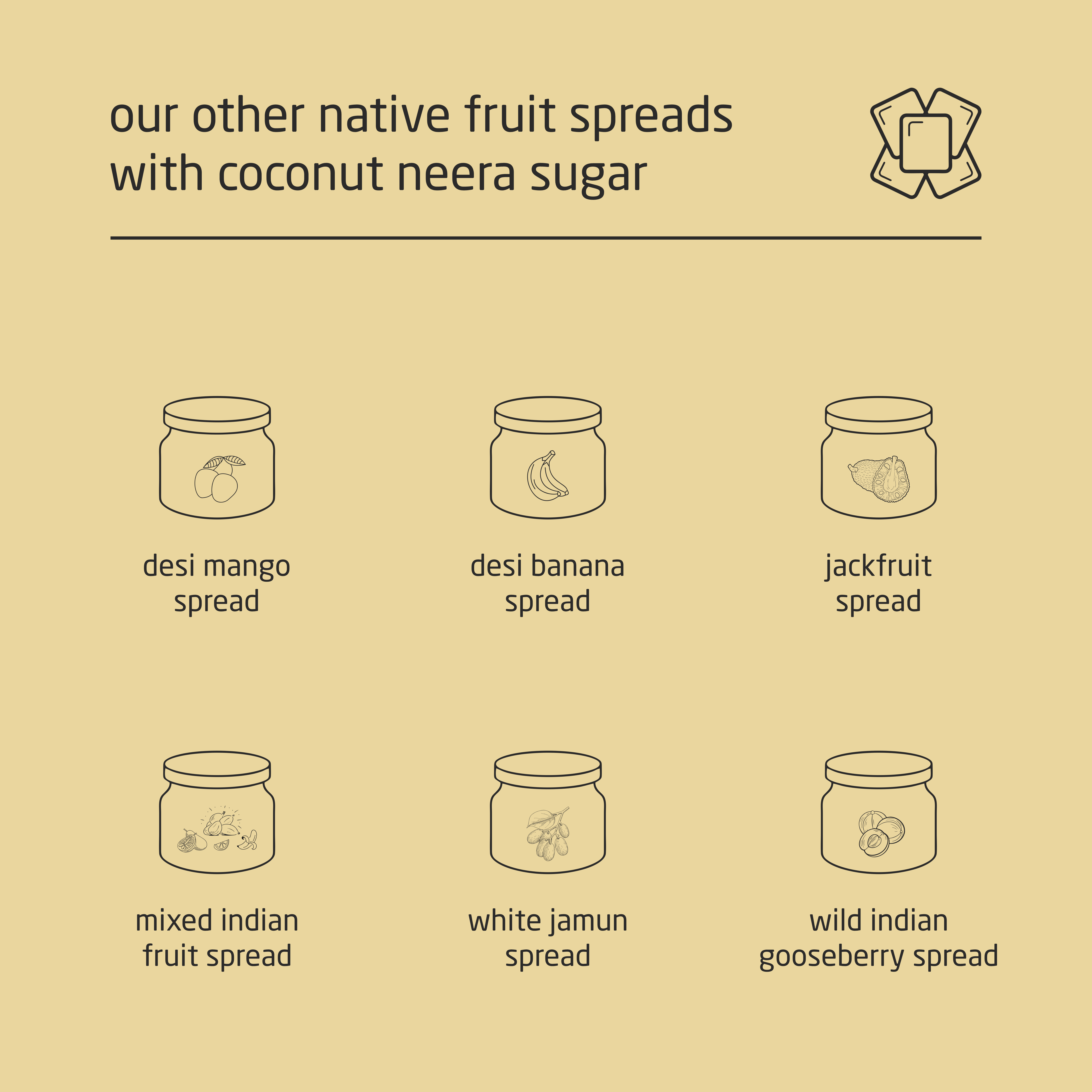 Premium Mango-Ginger Spread with Coconut Neera Sugar - 150g Premium Mango-Ginger Spread with Coconut Neera Sugar - 150g
