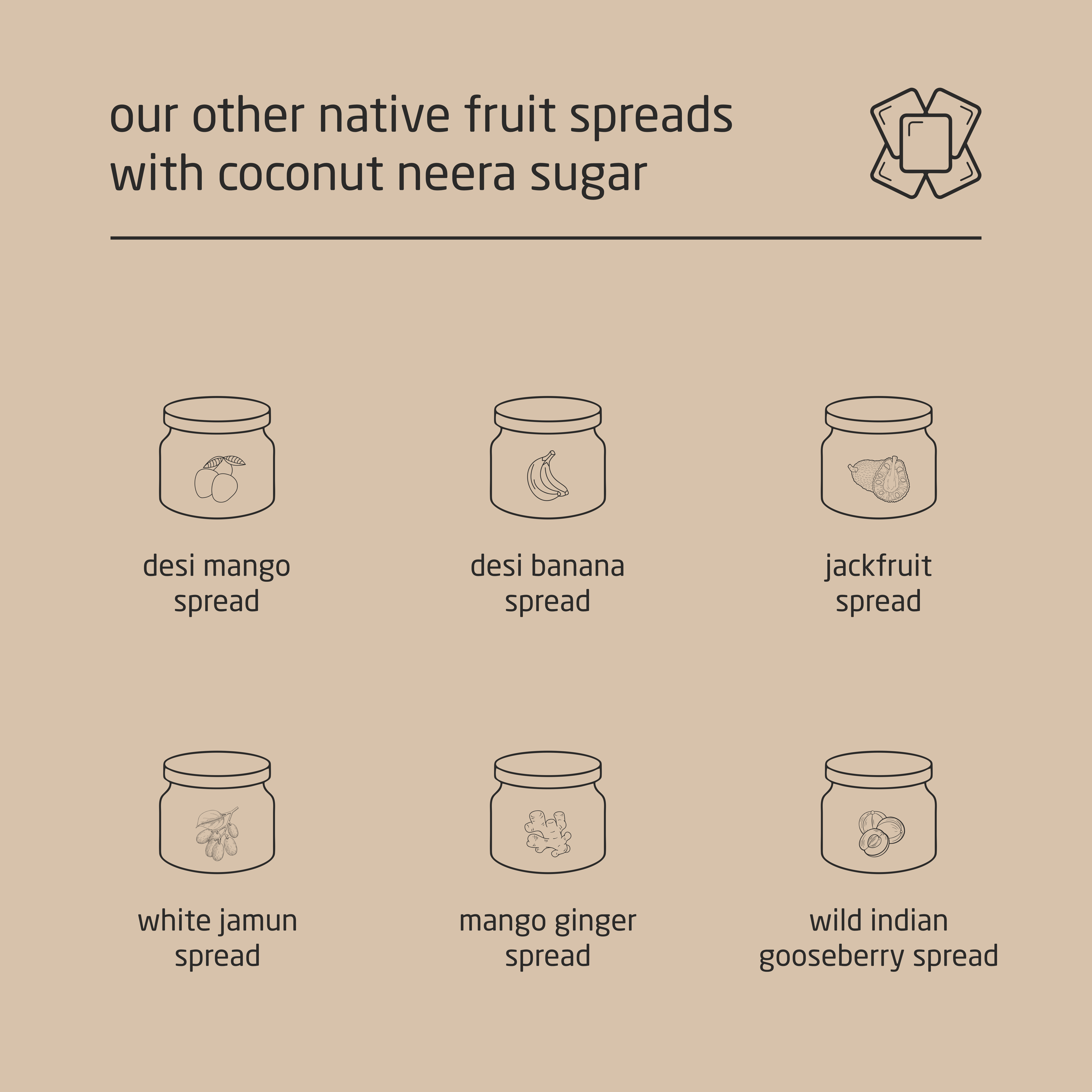 Premium Mixed Indian Fruit Spread with Coconut Neera Sugar - 150g Premium Mixed Indian Fruit Spread with Coconut Neera Sugar - 150g