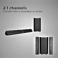 Philips Convertible Soundbar MMS8085B 2.1 Channel 80W with USB, Bluetooth Connectivity (Black) | Superior Sound Philips Convertible Soundbar MMS8085B 2.1 Channel 80W with USB, Bluetooth Connectivity (Black) | Superior Sound