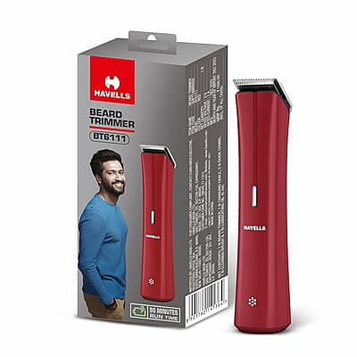 Havells Bt6111 Beard Trimmer, Skin Firendly Stainless Steel Blades 90 Mins Runtime Up To 13 Mm