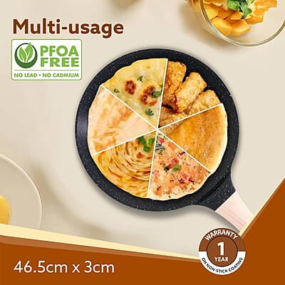 AGARO Imperial Granite Non Stick Tawa, 28 cm, Cast Aluminium Body