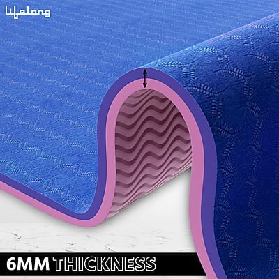 Lifelong Dual Color TPE Material Yoga Mat for Women & Men 6mm Anti-Slip Yoga Mat for Gym Workout Exercise Mat Lifelong Dual Color TPE Material Yoga Mat for Women & Men 6mm Anti-Slip Yoga Mat for Gym Workout Exercise Mat