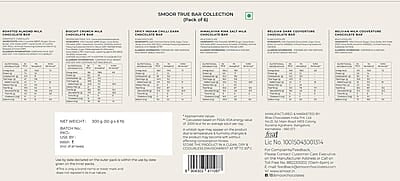 SMOOR True Bars Premium Chocolate Gift Pack 100% Cocoa Butter Couverture Chocolate Bars Luxury Gift Box For  Special Occasions 300gm