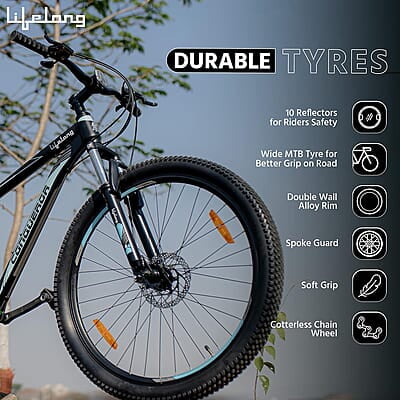 Lifelong Conqueror Freeride Shimano Gear Cycle,26T Steel MTB Unisex Cycle with 21 Speed