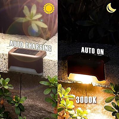StaIr Light Solar Auto On Off Warm White Light Black Brown Color Body Available Way StaIr Light Solar Auto On Off Warm White Light Black Brown Color Body Available Way