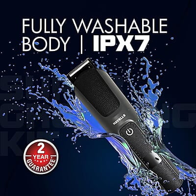 Havells Super Grooming Kit Gs8714,15 In 1,Ipx7 Fully Washable,Full Body Groomer For Men,120 Min Of Run Time With Fast Charge
