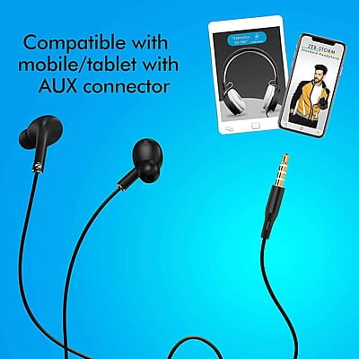 ZEBRONICS Zeb-Tulip Wired in Ear Earphone with Mic