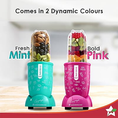 Wonderchef Nutri-blend GO, 22000 RPM 400 W 1 Unbreakable Jar