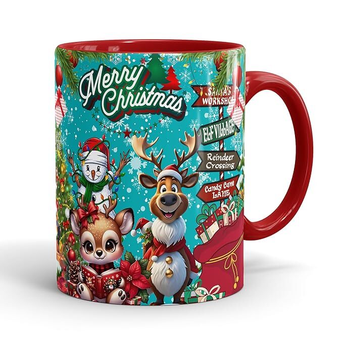 Christmas Coffee Mug 330ml - Merry Christmas & Happy New Year Gift, Christmas Gift