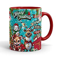 Christmas Coffee Mug 330ml - Merry Christmas & Happy New Year Gift, Christmas Gift