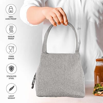MILTON Bling Bag Tiffin (3 Inner Stainless Steel Containers 320 ml each and 1 Tumbler, 380 ml with Jacket MILTON Bling Bag Tiffin (3 Inner Stainless Steel Containers 320 ml each and 1 Tumbler, 380 ml with Jacket