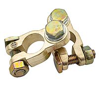 Brass Battery Terminal Connectors – Top Post Clamp Set (Pack of 2) -ve & +ve Brass Battery Terminal Connectors – Top Post Clamp Set (Pack of 2) -ve & +ve