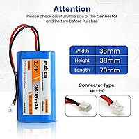 7.4V 2600Mah Li-ion Battery Pack with connector
