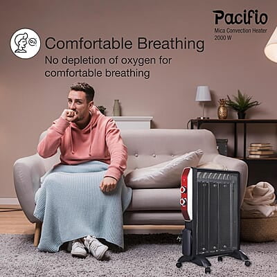 Havells Room Heater 2000W Pacifio Mica| Micathermic Technology for Rapid & Instant Heating