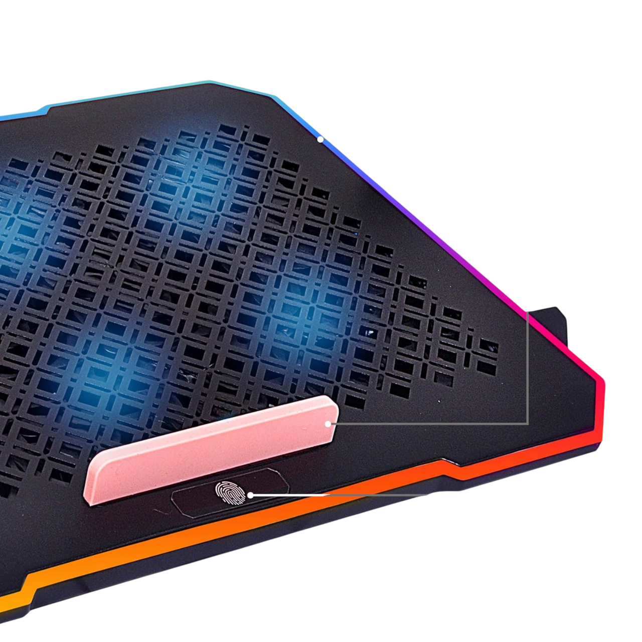 โGeonix Ergo 2 Gaming Laptop Cooling Stand, 10 RGB Lights,6 Quiet Fans, Black-โGXCLP-A16 โGeonix Ergo 2 Gaming Laptop Cooling Stand, 10 RGB Lights,6 Quiet Fans, Black-โGXCLP-A16