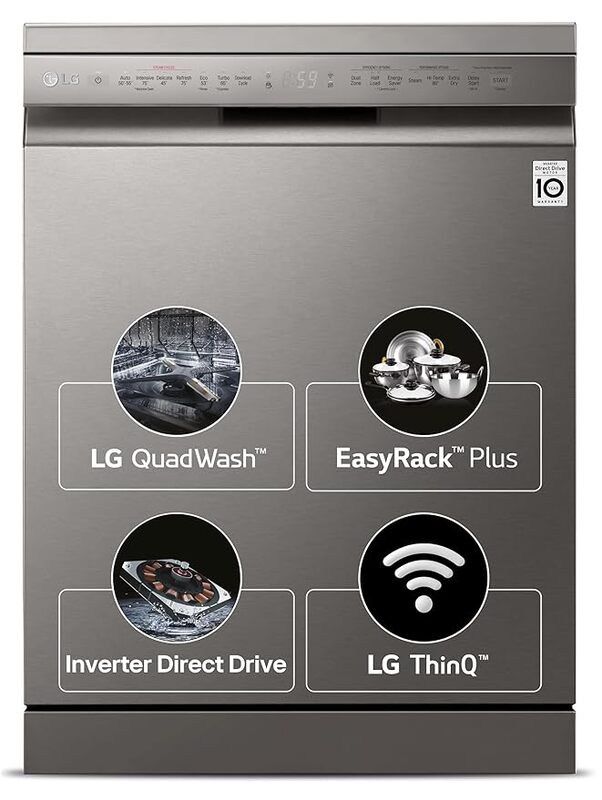 LG 14 Place Setting Free Standing Dishwasher