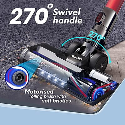 AGARO Supreme Cordless Stick Vacuum Cleaner,2In1 Handheld&Stick,400W Motor,25 Kpa Suction Power,3 Adjustable Suction Modes