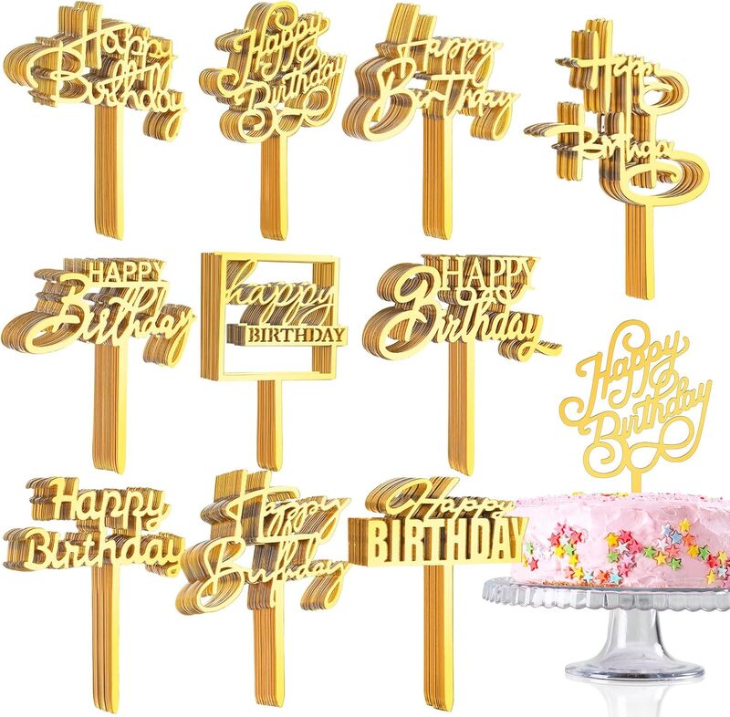 Happy Birthday topper 3inch 10pc set
