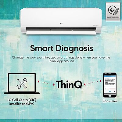 LG 1 Ton 3 Star Dual Inverter Split Ac (Copper, AI Convertible 6-In-1 Cooling, HD Filter with Anti-Virus Protection
