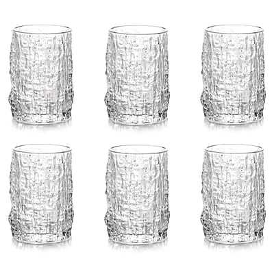 Treo by Milton Icy On The Rocks Glass Tumbler,6 Pc Set,270 ml Each,Transparent